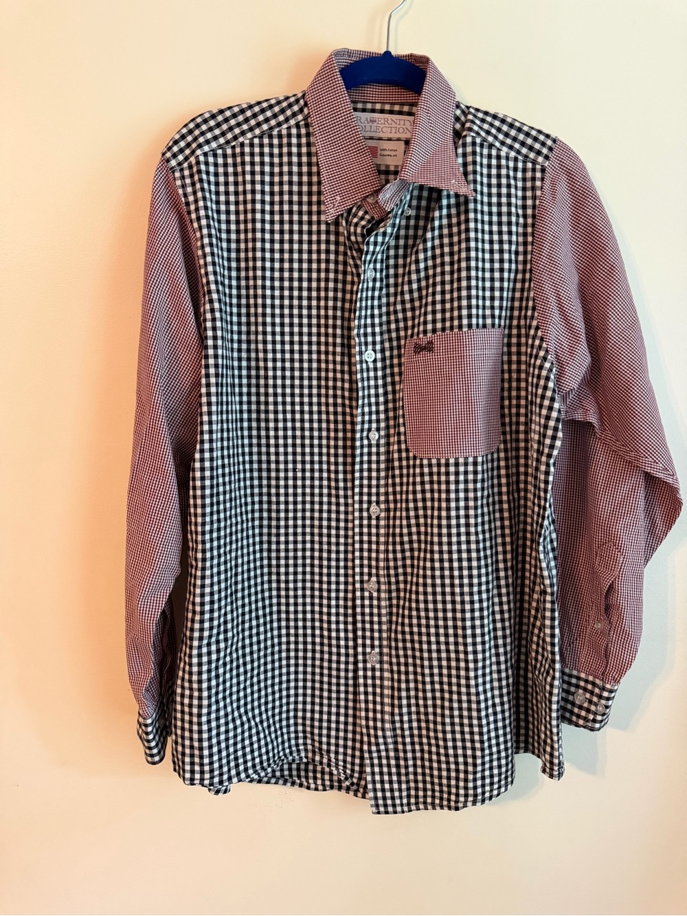 Fraternity Collection Shirt L Garnet Gingham USC Gamecocks Color Southern Preppy